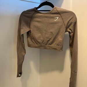 Vital Seamless 2.0 Long Sleeve Top, beige size M